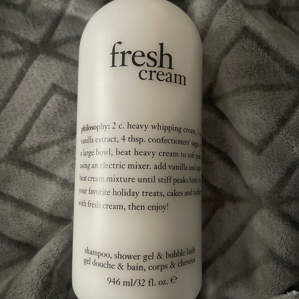 Philosophy fresh cream shampoo, bath & shower gel unopened 32 oz
